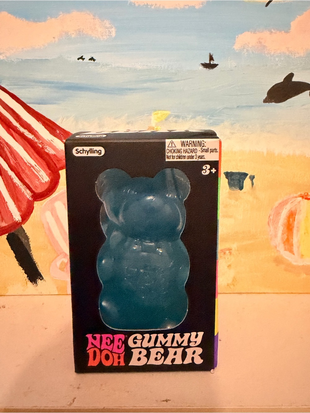 Blue NeeDoh Gummy Bear squishy